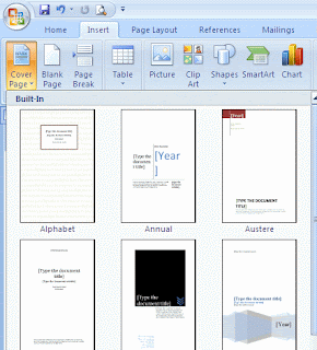 Membuat Cover / Sampul di MS Word 2007