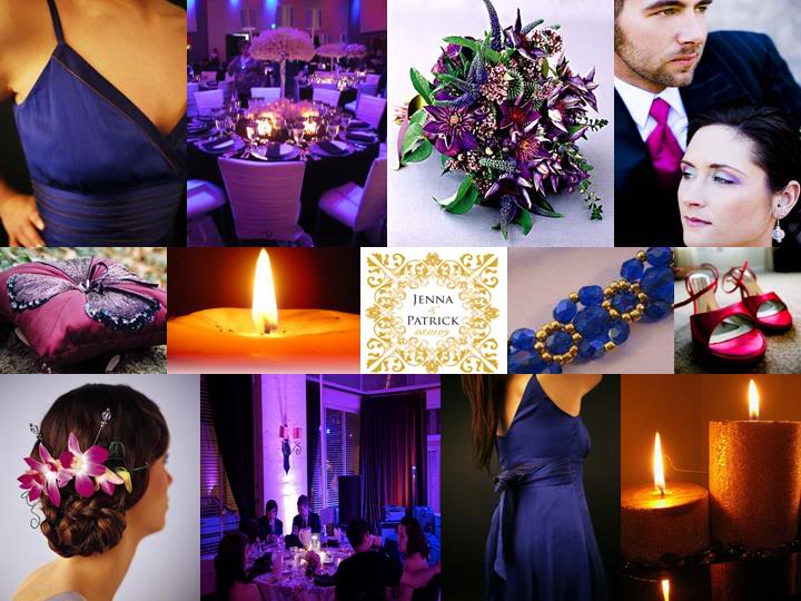 navy blue and purple weddings