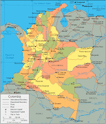 Colombia is a constitutional republic in northwestern South America, . (colombia map)