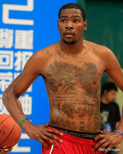 Yes mother that's Kevin Durant Those are his tattoos