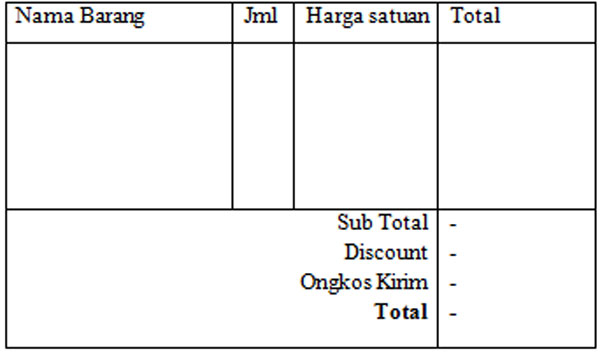 Contoh Invoice Tagihan Sederhana - Contoh Surat 16