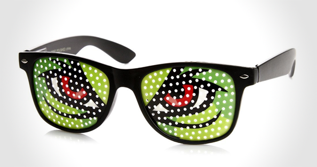 Monster Eyes Poker Face Colorful Classic Wayfarer Sunglasses