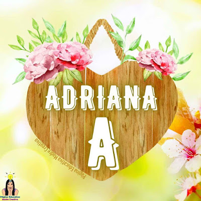 Solapín para imprimir - Nombre Adriana