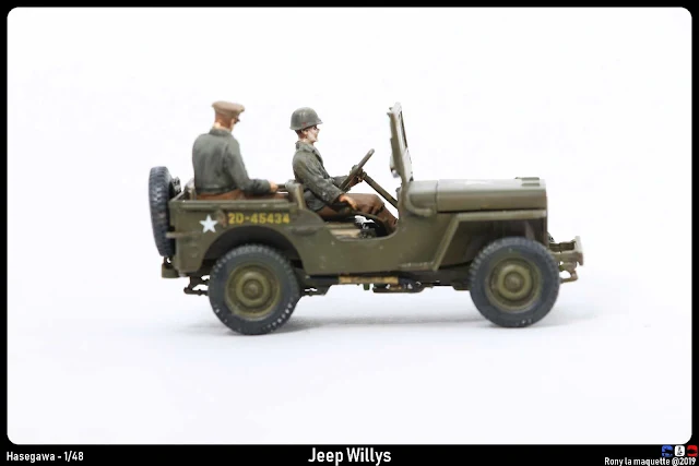 Maquette de Jeep MB d'Hasegawa au 1/48.