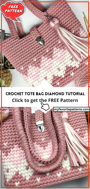 Crochet Tote Bag Diamond Tutorial