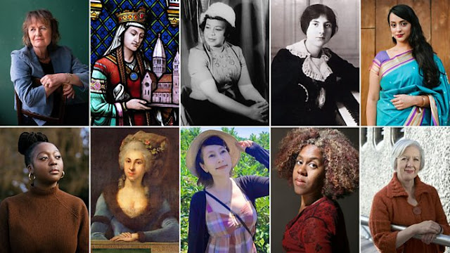 Sally Beamish, Hildegard von Bingen, Margaret Bonds, Lili Boulanger, Reena Esmail, Cassie Kinoshi, Marianna Martines, Laura Shigihara, Errollyn Wallen, Judith Weir.