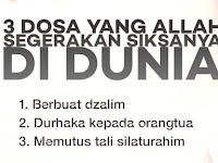 DOSA YANG ALLAH SEGERAKAN SIKSANYA DI DUNIA