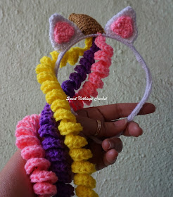 free crochet headband pattern, free crochet unicorn headband pattern