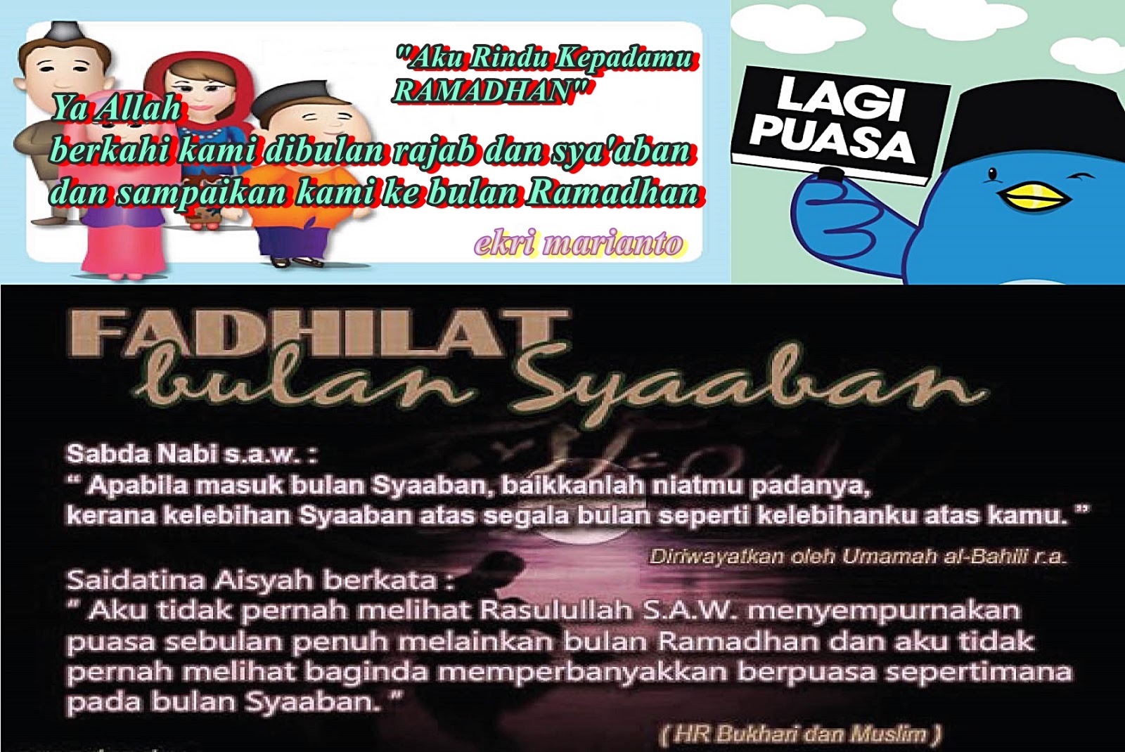 Ekriboy: Amalan sunnah di bulan sya'ban alah Rasulullah SAW