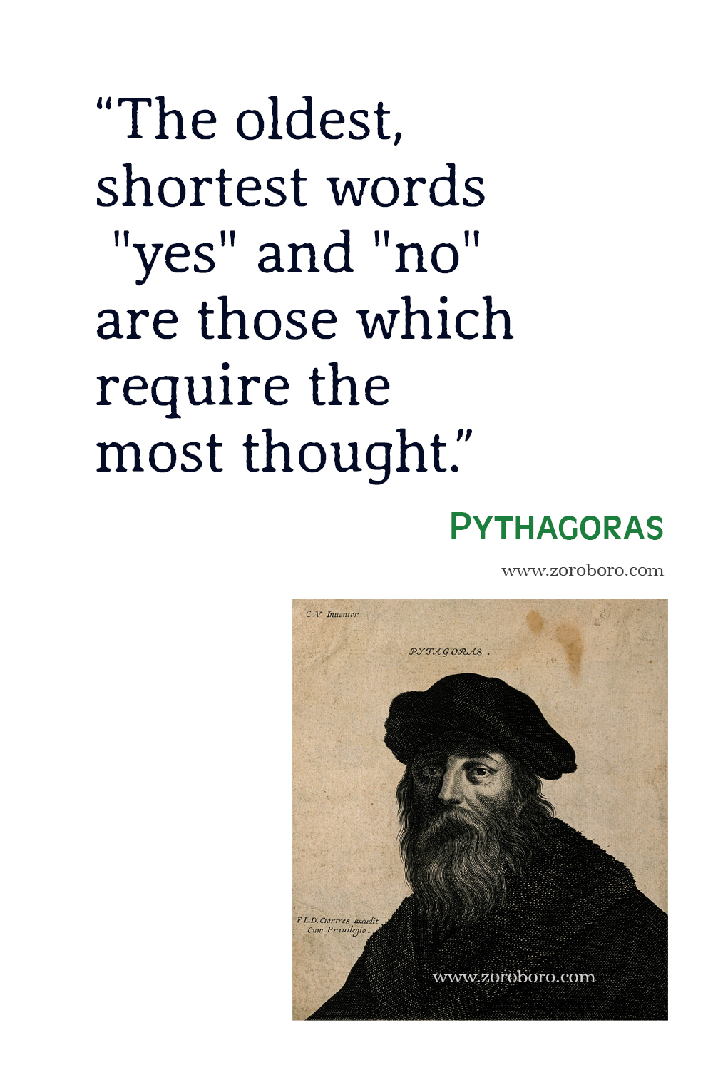 Pythagoras Quotes, Pythagoras Philosophy, Pythagoras Books Quotes, Pythagoras Image, Pythagoras Science / Number Quotes.