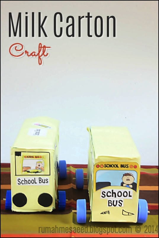 Welcome to Teawe's blog: Bus from Milk Carton Craft