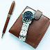 Bundle of three in which you get Men's Brown purse with pen and watch