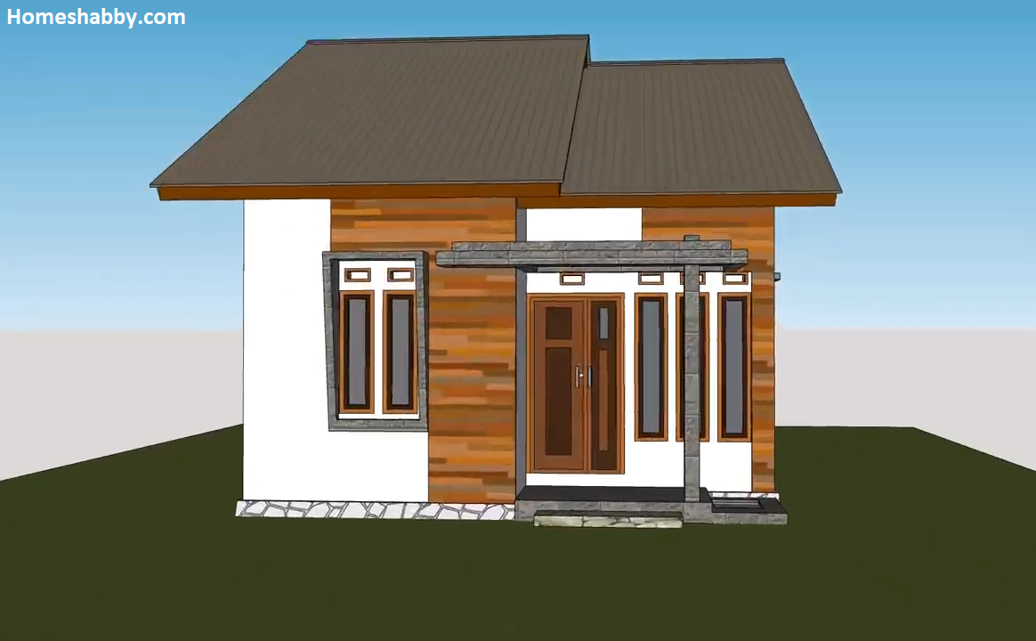 Desain Dan Denah Rumah Minimalis Ukuran 6 X 8 M Sederhana Tampak Lebih Lega Cocok Untuk Di Desa Homeshabbycom Design Home Plans