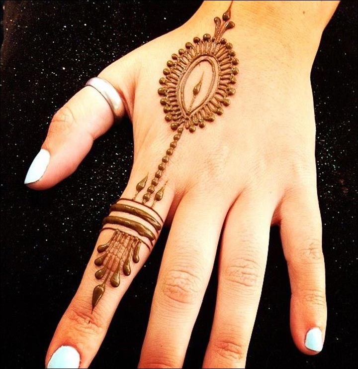Elegant Ring Mehndi Designs For Fingers