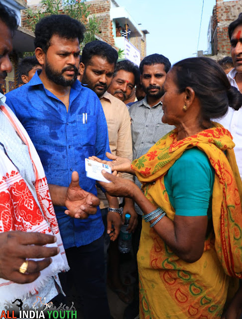 Ram Mohan Naidu with people during cyclone