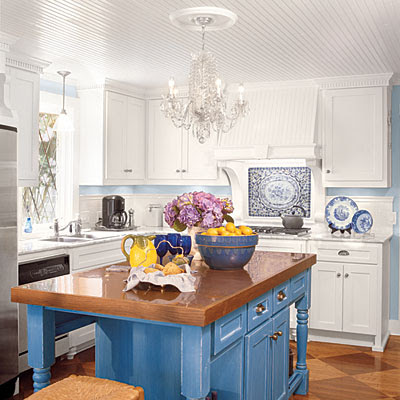 Blue Kitchen Ideas on Okay  So I M Really Not Into The Blue Island  But I Am Totally Into