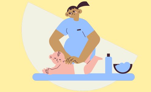 Massagens para aliviar as cólicas do bebê