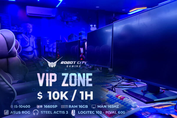 Giá giờ chơi phòng Vip Robot City Gaming