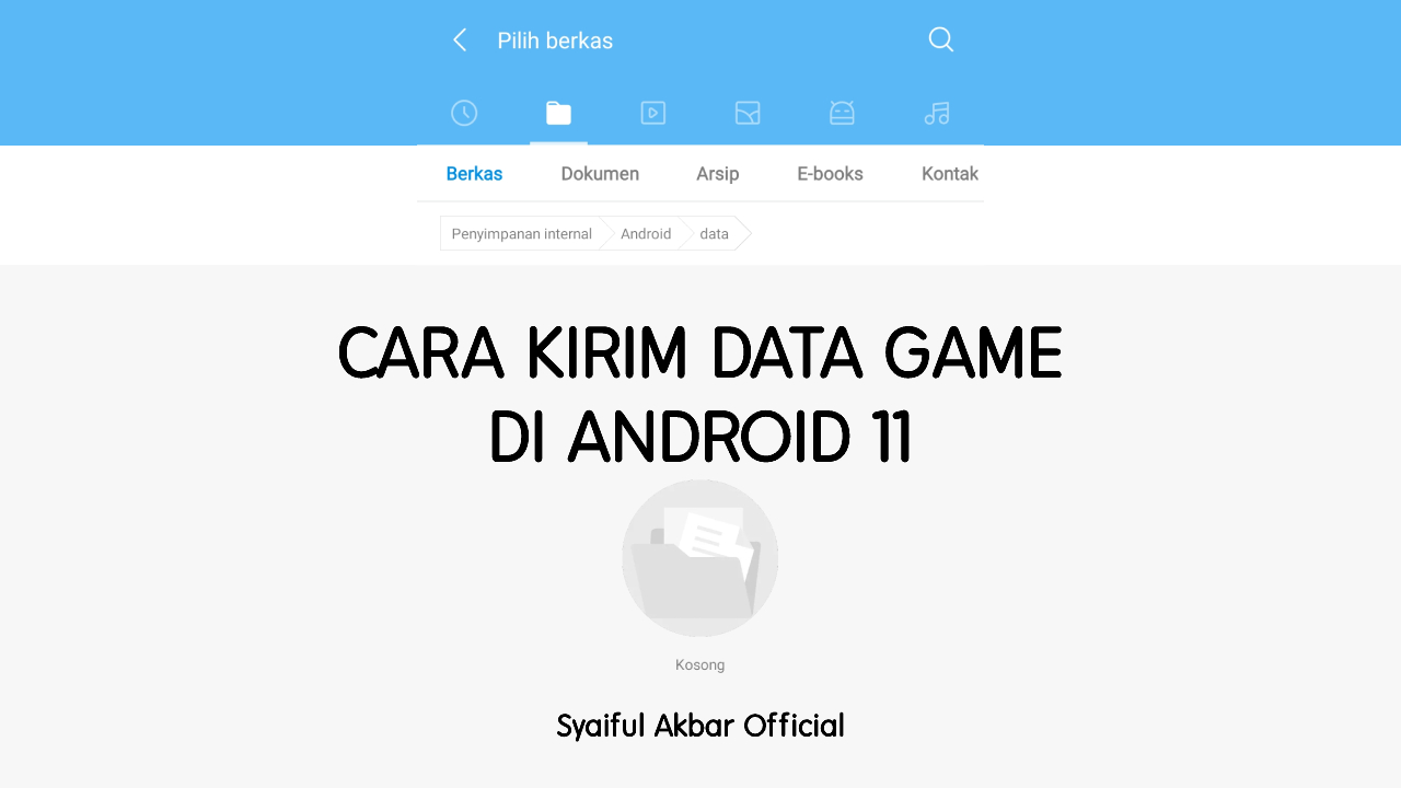 Cara Kirim Data Game Di Android 11