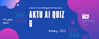 Aktu prutor AI quiz no. 6 answer