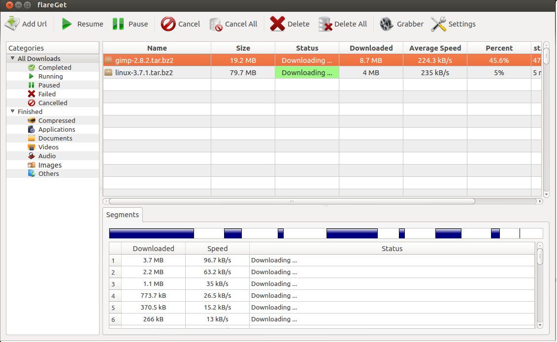 flareget for ubuntu 12.10