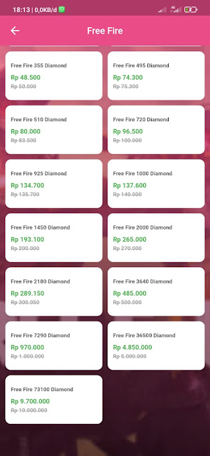 Harga Diamond Free Fire Termurah 2021