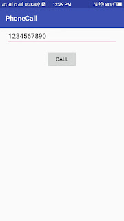 Android Phone Call Example