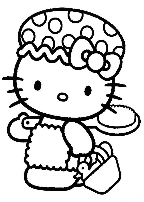 fun coloring pages hello kitty coloring pages