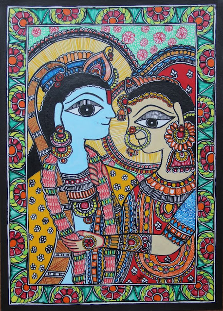 ramsita vivah madhubani home decor painting