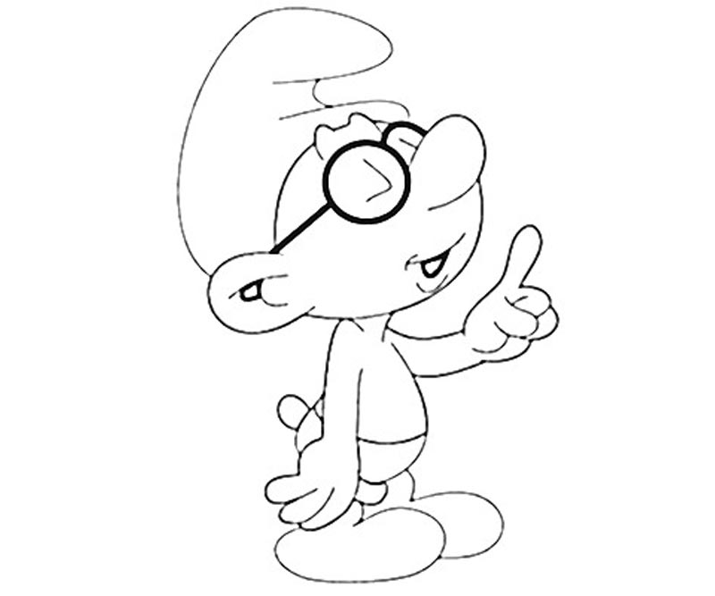 #1 Baker Smurf Coloring Page