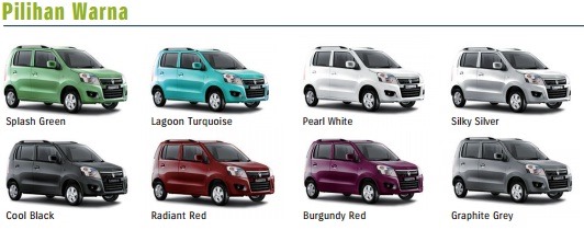 8 pilihan warna seluruh tipe Karimun Wagon-R