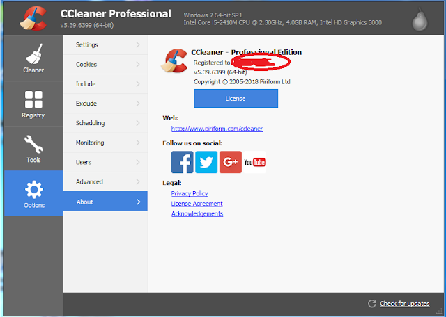 Latest CCleaner Professional v5.39.6399 Full Registered Version | Iftikhar University