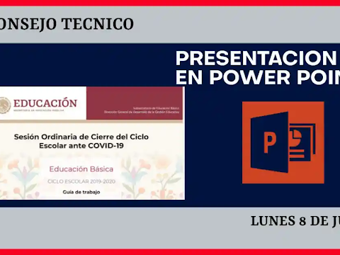 PRESENTACION EN POWER PONIT DEL CONSEJO TECNICO ESCOLAR 8 DE JUNIO