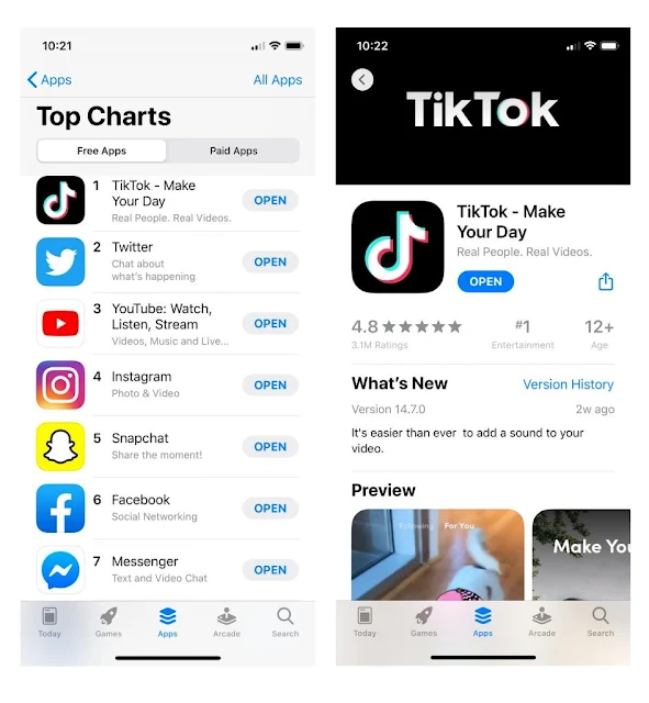 ما الفرق بين Instagram و Tiktok؟