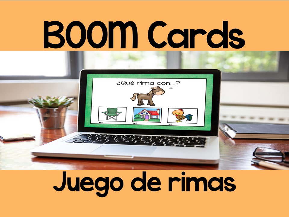 BOOM Cards Rhyming in Spanish- Juego de rimas