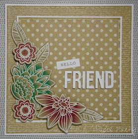 Kraft card for a friend using My Favorite Things Fancy flowers stamps and dies