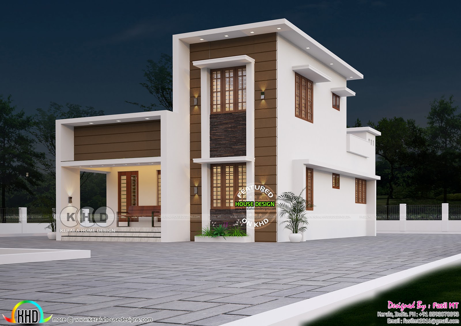  1200  sq  ft  3 bedroom modern double storied home  Kerala  