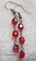 wire wrapped dangle earrings