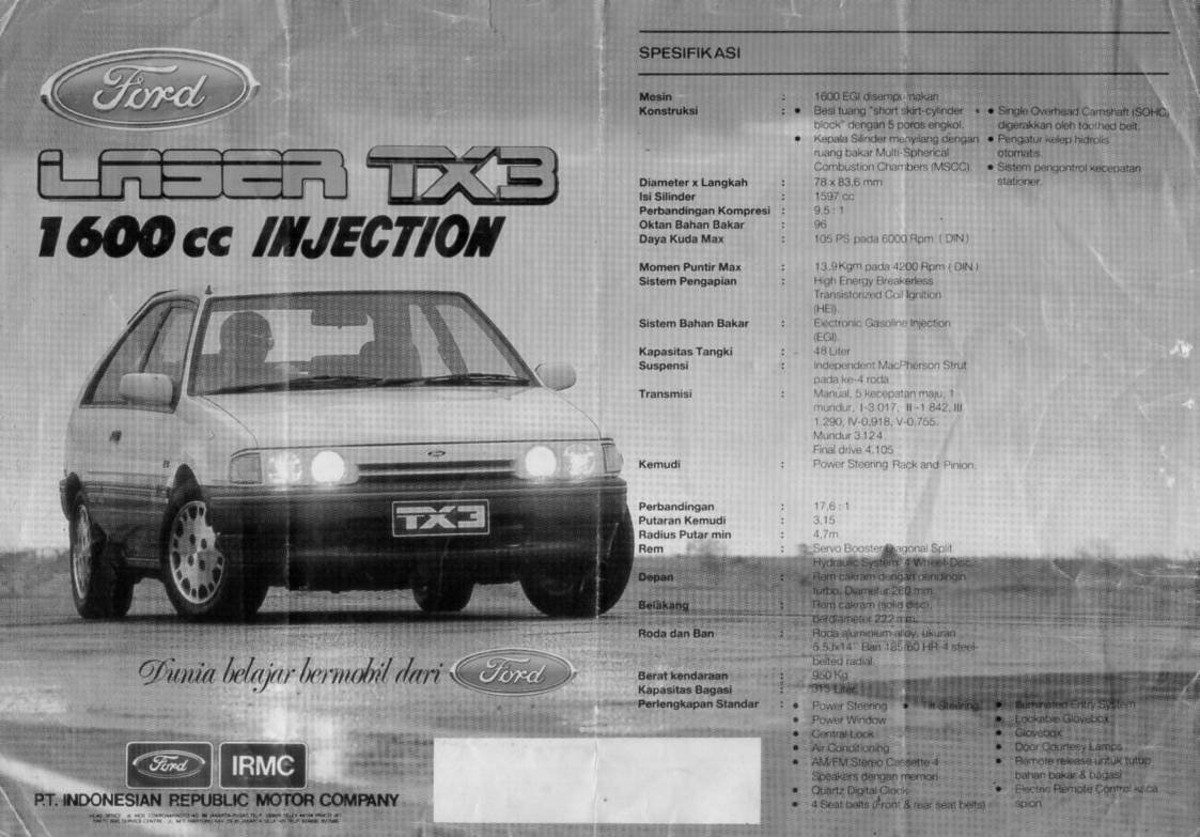 Ford Laser TX3 KC KE Mobil Motor Lama