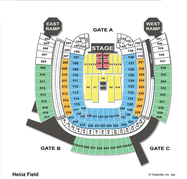 heinz field seating chart - Pittsburgh Steelers Seating Chart Interactive Map SeatGeek