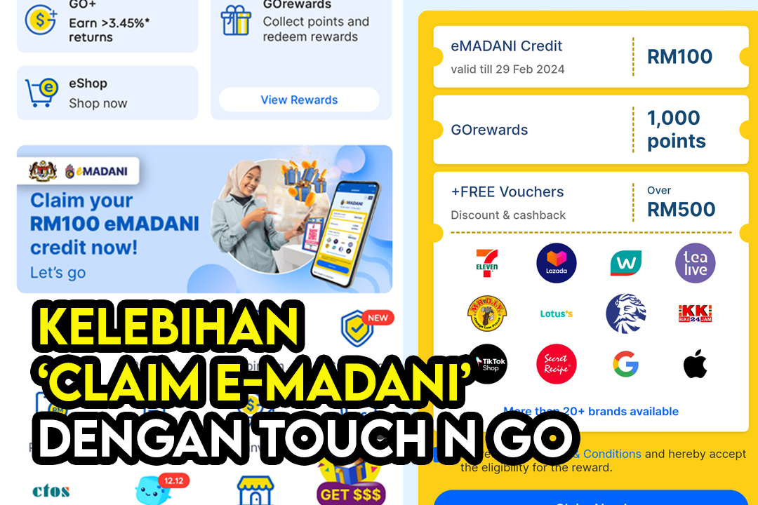 Kelebihan Claim E-madani Dengan Touch n Go E-wallet