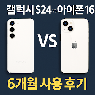 갤럭시24 vs 아이폰 16 사용후기