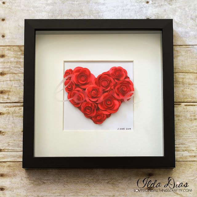 Gift,Wedding,Roses. Heart,#SVGCuts,Silhouette Cameo,Rose Heart Shadow Box,ilovedoingallthingscrafty,
