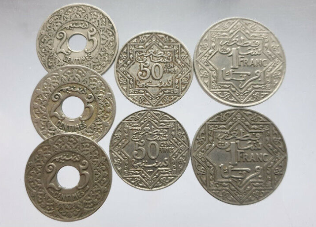 النقود والعملات المعدنية المغربية 1924