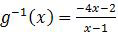 Invers fungsi g(x)