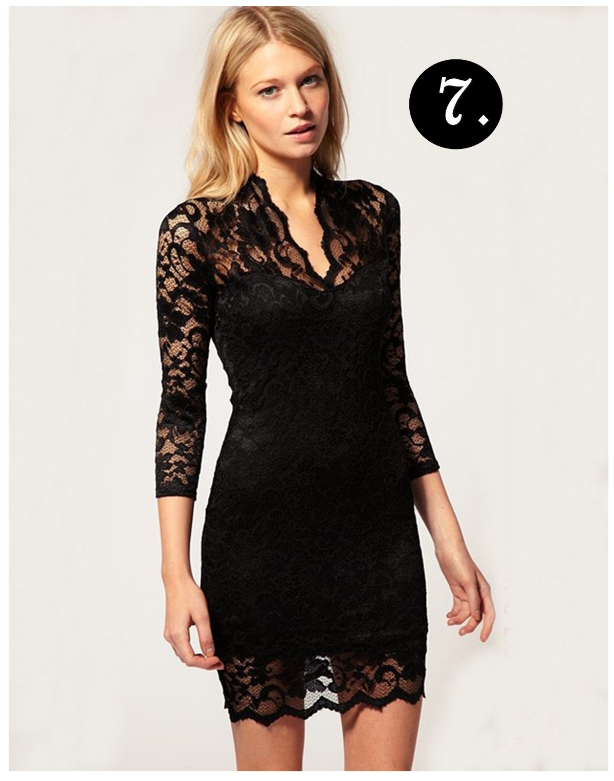ASOS lace dress with scallop neck