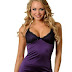 Velvet Kitten Scallop Satin Chemise Set