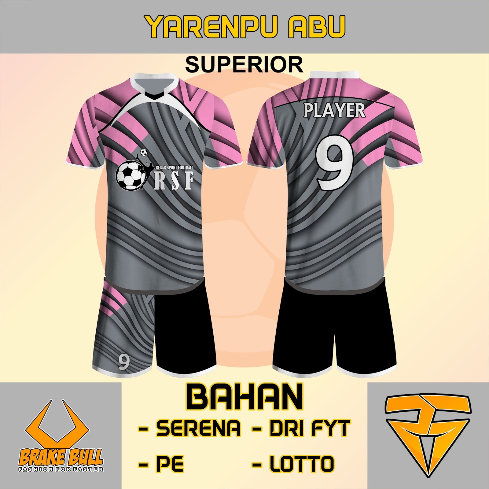  KOSTUM  BOLA KUALITAS PRINTING MOTIF YARENPU Regar Sport 