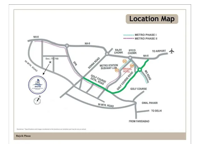 Rajvik Plaza Sector 79b Location Map