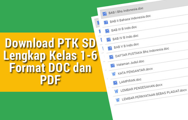 Download PTK SD Lengkap Kelas 1-6 Format DOC dan PDF